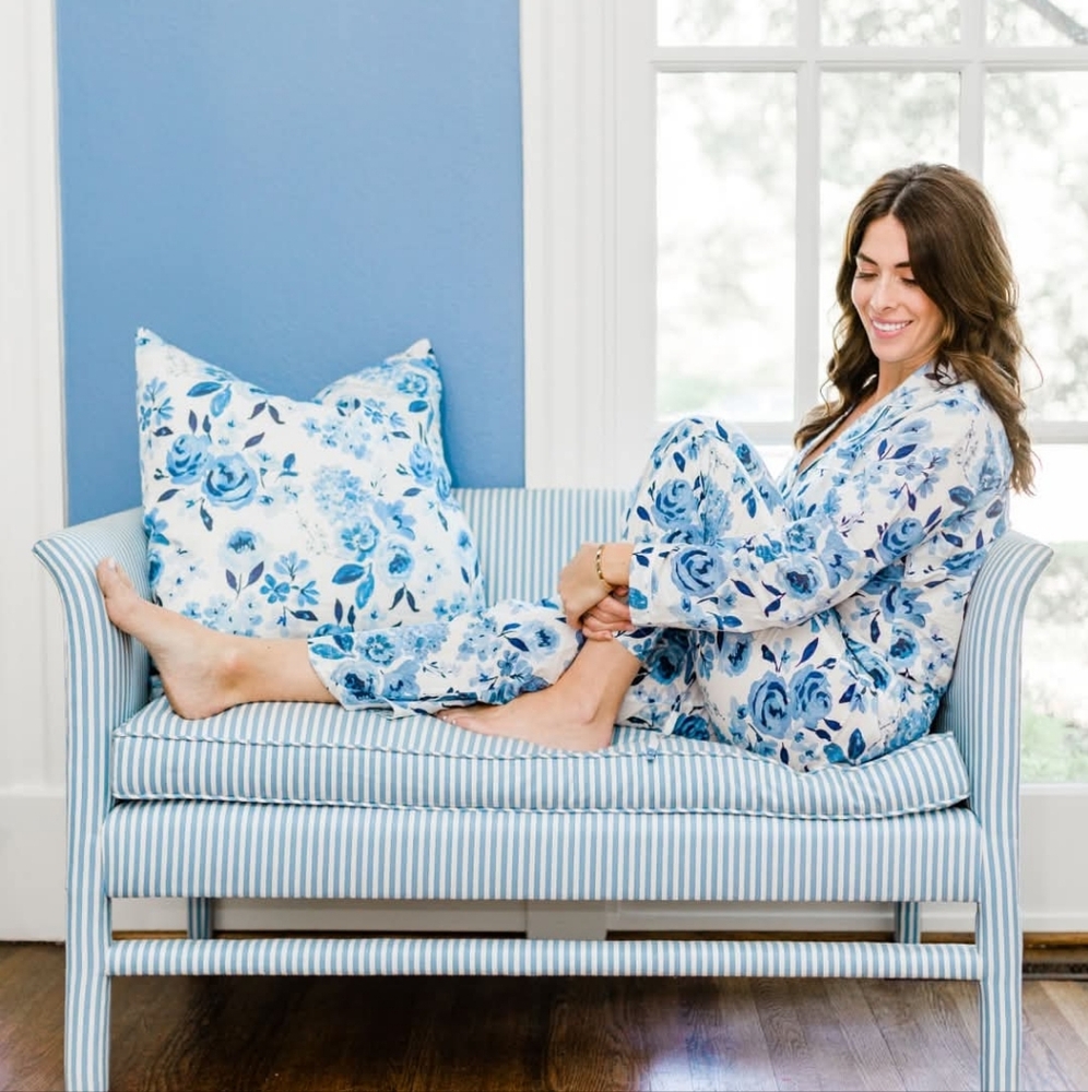 Caitlin Wilson x KIP Highland Floral Blue Women's Pajama Set